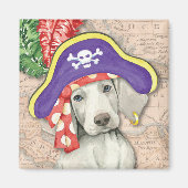 Weimaraner Pirate Magneet (Voorkant)