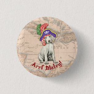 Weimaraner Pirate Ronde Button 3,2 Cm