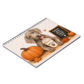 Weimaraner Pompoen Kruiden Notitieboek (Linkerzijde)