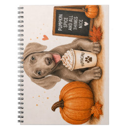 Weimaraner Pompoen Kruiden Notitieboek
