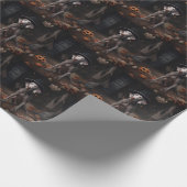 Weimaraner pompoenen Halloween eng Cadeaupapier (Hoek)