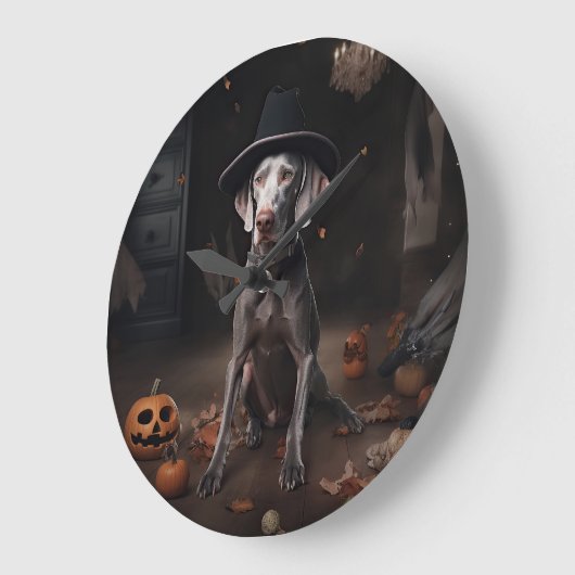 Weimaraner pompoenen Halloween eng Grote Klok (Hoek)