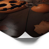 Weimaraner pompoenen Halloween eng Perfect Poster (Hoek)