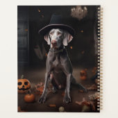 Weimaraner pompoenen Halloween eng Planner (Achterkant)