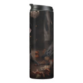 Weimaraner pompoenen Halloween eng Thermosbeker (Geroteerd rechts)