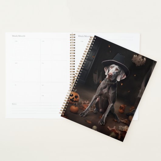 Weimaraner Pompoenen Halloween Griezelen Planner (Display)