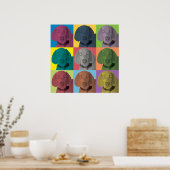 Weimaraner Pop-Art Ornament Poster (Keuken)