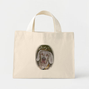 Weimaraner Portrait Canvas tas voor Personalisatie