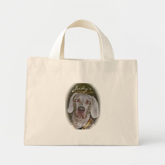 Weimaraner Portrait Canvas tas voor Personalisatie (Voorkant)