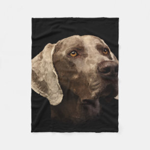 Weimaraner Portrait Fleece Deken
