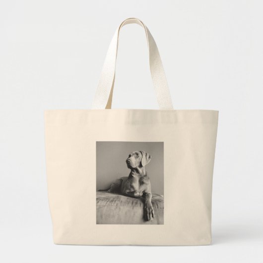 Weimaraner Portrait Grote Tote Bag (Voorkant)