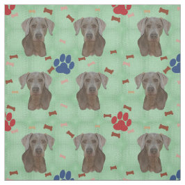 Weimaraner Portrait Stof