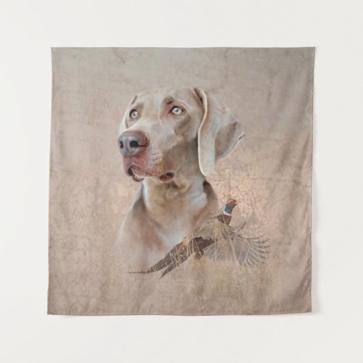 Weimaraner Poster Canvas afdrukken Wandkleed (Voorkant)