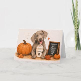 Weimaraner Pumpkin Spice Kaart
