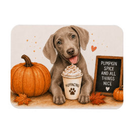Weimaraner Pumpkin Spice Magneet