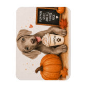 Weimaraner Pumpkin Spice Magneet (Verticaal)