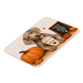Weimaraner Pumpkin Spice Magneet (Linkerzijde)