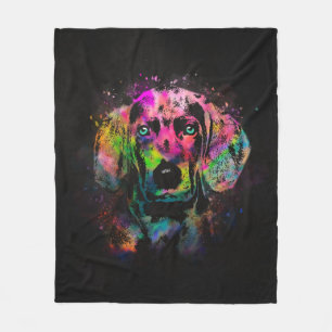 Weimaraner puppy color splash fleece deken