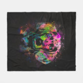 Weimaraner puppy color splash fleece deken (Voorkant (Horizontaal))