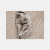 Weimaraner puppy fleece deken (Voorkant (Horizontaal))