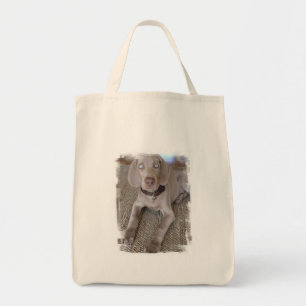 Weimaraner Puppy Grocery Canvas tas