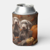 Weimaraner Puppy Herfst Delight Pompoen Blikjeskoeler (Blikje Voorkant)