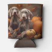 Weimaraner Puppy Herfst Delight Pompoen Blikjeskoeler (Voorkant)