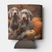 Weimaraner Puppy Herfst Delight Pompoen Blikjeskoeler (Achterkant)