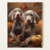 Weimaraner Puppy Herfst Delight Pompoen Planner (Achterkant)