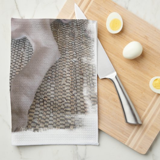 Weimaraner Puppy Kitchen Towel Theedoek (Quarter Fold)