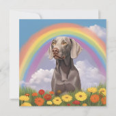 Weimaraner Rainbow Bridge Memorial aangepaste hond (Voorkant)
