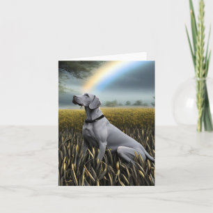 Weimaraner Rainbow Notecard Notitiekaartje