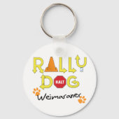 Weimaraner Rally Dog Sleutelhanger (Voorkant)