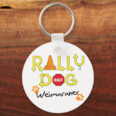 Weimaraner Rally Dog Sleutelhanger (Voorkant)