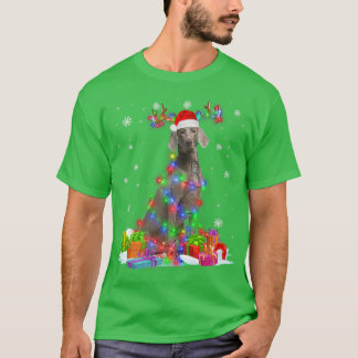 Weimaraner Reindekerst Lights Funny Dog Xma T-shirt