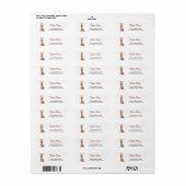 Weimaraner Rendier Geweien Kerst Retour Etiket (Full Sheet)