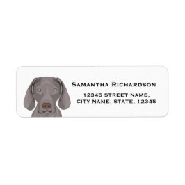 Weimaraner retouradres Label Hond stickers