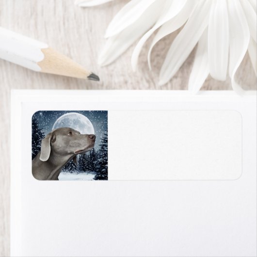 Weimaraner Retouradreslabel Etiket (Insitu)