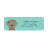 Weimaraner Return Address Labels (Voorkant)