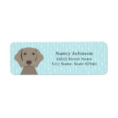 Weimaraner Return Address Labels (Voorkant)