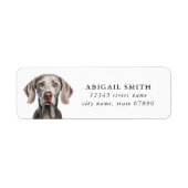 Weimaraner Return Address Labels (Voorkant)