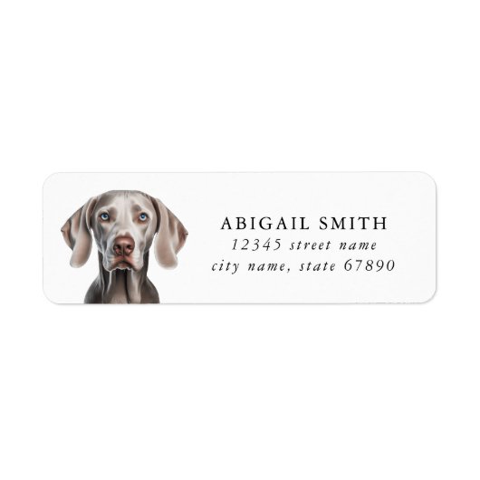 Weimaraner Return Address Labels (Voorkant)