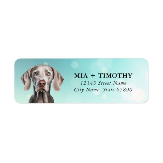 Weimaraner Return Address Labels (Voorkant)