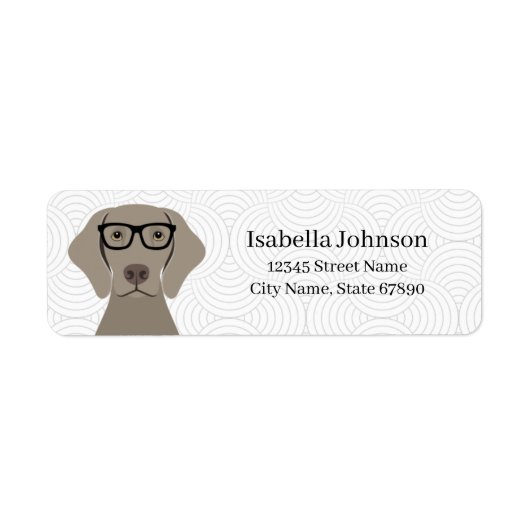 Weimaraner Return Address Labels (Voorkant)
