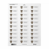 Weimaraner Return Address Labels (Full Sheet)