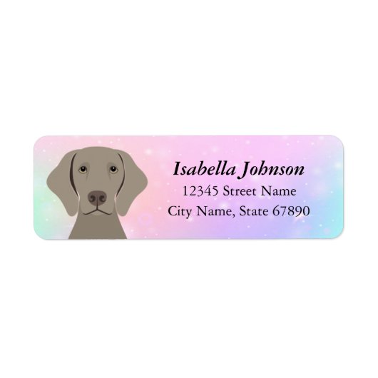 Weimaraner Return Address Labels (Voorkant)