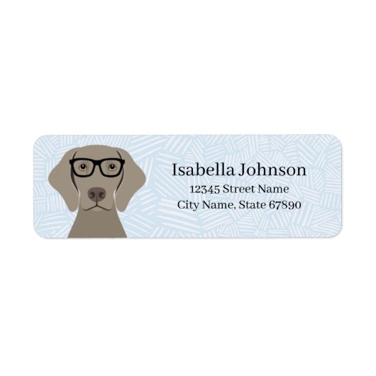 Weimaraner Return Address Labels (Voorkant)