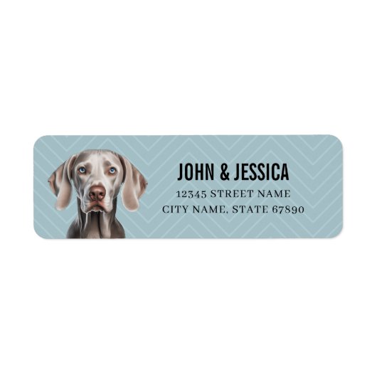 Weimaraner Return Address Labels (Voorkant)