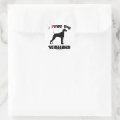 Weimaraner Ronde Sticker (Tas)
