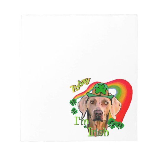 Weimaraner Saint Patricks Notitieblok (Voorkant)